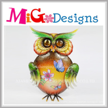 Cheap Spring Colored Owl Metal Decoración de la pared